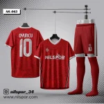 Liverpool tarzı kırmızı futbol forması yaptırma modeli