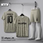 premium krem futbol forması yaptırma modeli