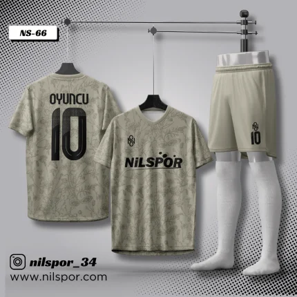 premium krem futbol forması yaptırma modeli