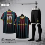 Barcelona model bordo mavi futbol forması yaptırma hizmeti Nilspor