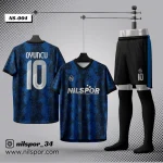 Inter yılan desenli mavi siyah futbol forması yaptırma hizmeti Nilspor