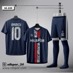PSG model lacivert futbol forması yaptırma hizmeti Nilspor