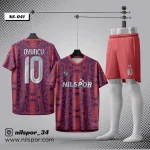 Pembe mor özel tasarım futbol forması yaptırma hizmeti Nilspor