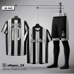 Juventus model siyah beyaz futbol forması yaptırma hizmeti Nilspor