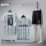 Arjantin model beyaz mavi futbol forması yaptırma hizmeti Nilspor