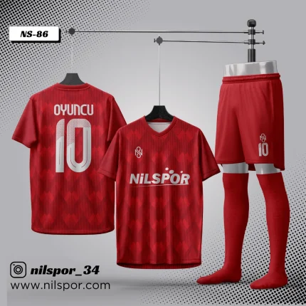 Forma yaptırma ve forma tasarlama için Bayern Münih tarzı kırmızı futbol forması