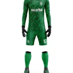 yeşil kamuflaj desenli kaleci forması uzun kollu, futbol kaleci forma yaptırma modeli
